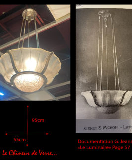 Genet et Michon : Paire de Grands lustres